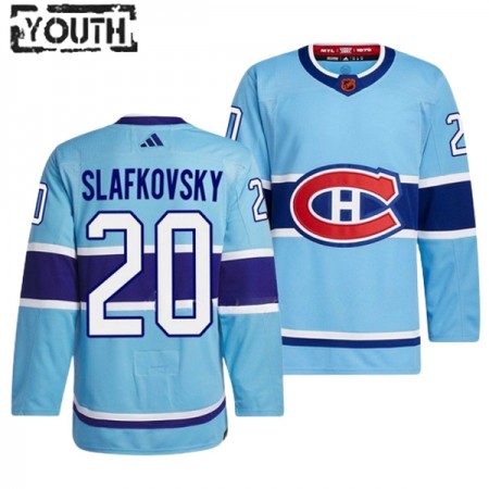 Montreal Canadiens Trikot Juraj Slafkovsky 20 Adidas 2022-23 Blau Reverse Retro 2.0 Authentic - Kinder